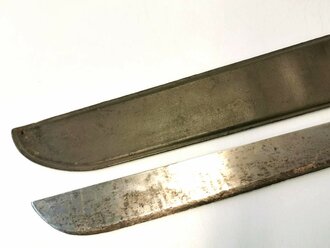 U.S. WWII "Ontaria knifo Co" machete dated 1943 in scabbard dated 1945