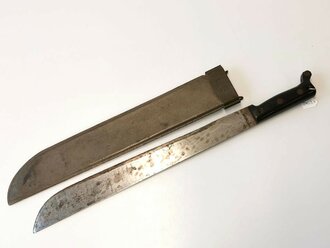 U.S. WWII "Ontaria knifo Co" machete dated 1943 in scabbard dated 1945