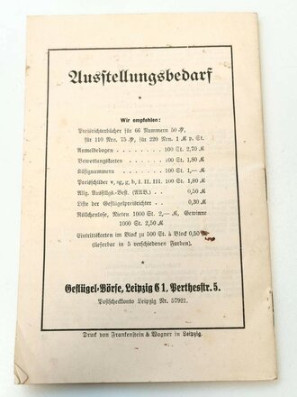 Reichsbund Deutscher Kleintierzüchter R.D.K., Große nichttragbare Auszeichnungsplakette "große Reichsfachgruppen- Plakette mit Urkunde" in defektem Etui im Umkarton. Ungereinigt