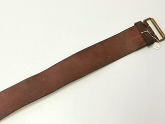 Frankreich 2. Weltkrieg, Leder Koppel , Gesamtlänge 114cm, Kriegsbeute eines Landser