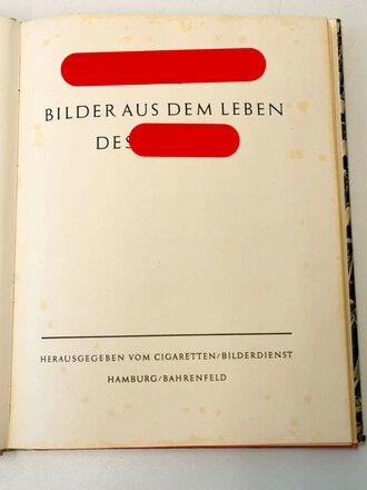 Sammelbilderalbum " Adolf Hitler" komplett, sehr sauber im Schutzumschlag mit originaler Kartonhülle