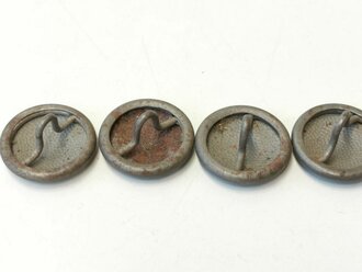 4x Knopf für die Feldbluse der Wehrmacht 19mm. Wohl...