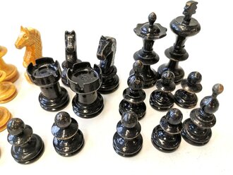 1. Weltkrieg, Schachfiguren in Holzschachtel "...