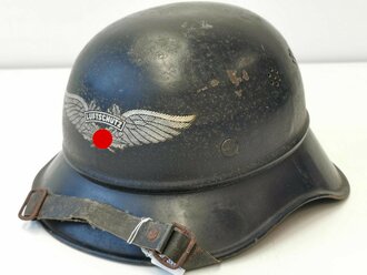 Stahlhelm Luftschutz, ungereinigtes Stück in gutem Zustand