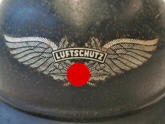 Stahlhelm Luftschutz, ungereinigtes Stück in gutem Zustand