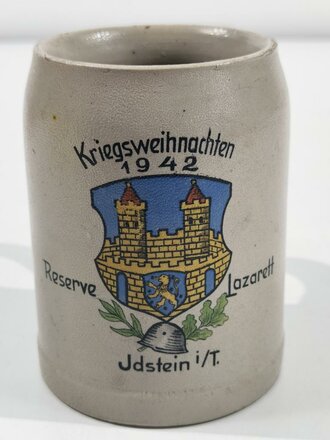 Bierkrug "Kriegsweihnachten 1942 Reserve Lazarett...