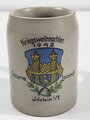Bierkrug "Kriegsweihnachten 1942 Reserve Lazarett Idstein im Taunus" unbeschädigt, Gebrauchsspuren
