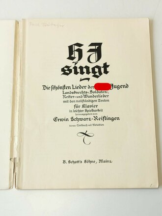 "HJ singt" Die schönsten Lieder der Hitler...