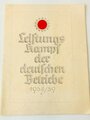 "Leistungskampf der deutschen Betriebe" Anerkennungsurkunde, Anschreiben und großformatiges Heft von 1939