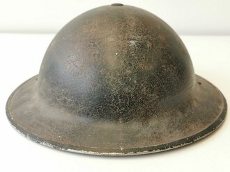 British WWII Air Raid Wardens steel helmet dated 1939. Original paint
