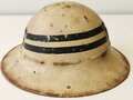 British WWII Civil Defence Fire Guard steel helmet dated 1941, original paint
