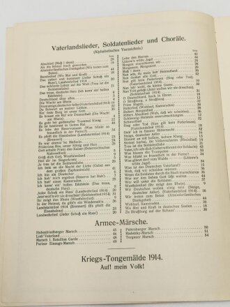 1.Weltkrieg, "Lieb Vaterland magst ruhig sein" Vaterlandslieder, DIN A4, 60 Seiten, Klebebindung lose