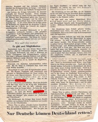 Großbritannien 2. Weltkrieg, Flugblatt G.99 "...