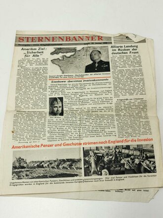 U.S. 2. Weltkrieg, Flugblatt USG25 " Sternenbanner 25.Januar 1944"