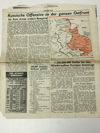 U.S. 2. Weltkrieg, Flugblatt USG25 " Sternenbanner 25.Januar 1944"