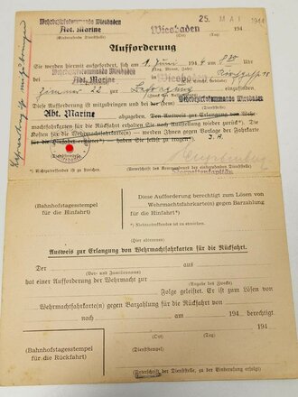 Papierkonvolut eines Kriegsfreiwilligen Angehörigen der Gefolgschaft 13/80 Wiesbaden Sonnenberg