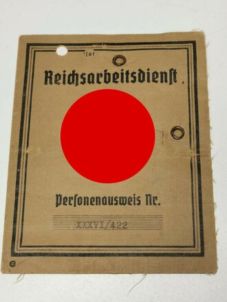 Reichsarbeitsdienst Personenausweis eines Angehörigen aus Bremen