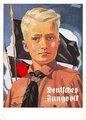 Propagandakarte " Deutsches Jungvolk" Deutscher Jugendverlag GmbH Berlin, gelaufen