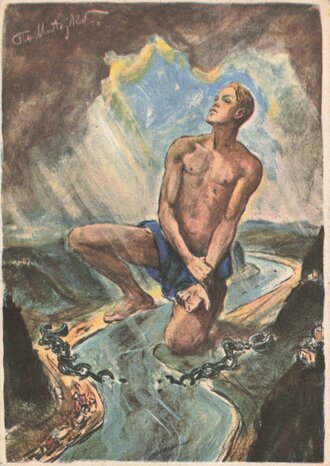 Ansichtskarte " Zum Gedenken an die Befreiung des deutschen Rheins 1930"