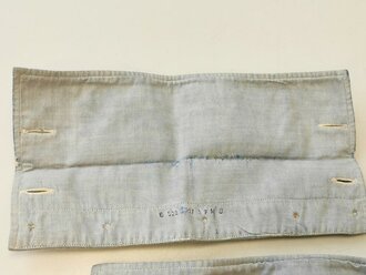 Luftwaffe, Paar Manschetten für das blaumellierte Hemd, gesamtlänge 24cm, innenseitig tragespuren