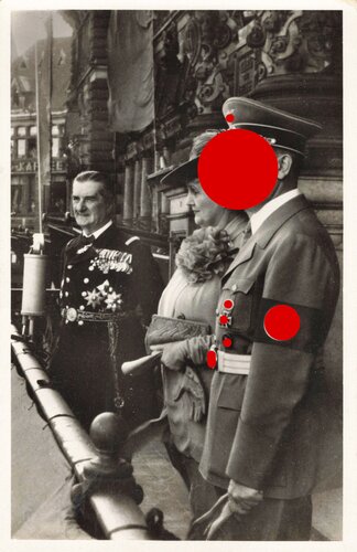Ansichtskarte " Der Reichsverweser Horthy mit Gattin und der Führer"