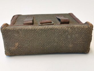 1.Weltkrieg, Vermittlungskästchen in Tasche aus Ersatzmaterial. Funktion nicht geprüft