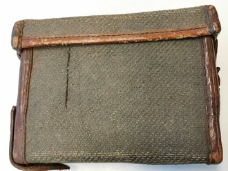 1.Weltkrieg, Vermittlungskästchen in Tasche aus Ersatzmaterial. Funktion nicht geprüft