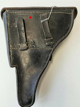 Koffertasche zur Pistole 08 der Wehrmacht. Getragenes Stück, datiert 1939