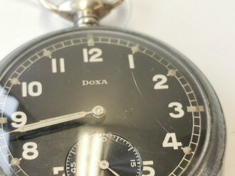 Dienstuhr Taschenuhr DOXA Wehrmacht. Läuft einwandfrei, Gehäusedeckel lässt sich nicht öffnen