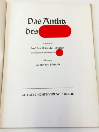 Heinrich Hoffmann Bildband " Das Antlitz des Führers" Einband leicht bestossen und angeschmutzt