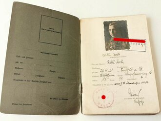 Hitler Jugend Leistungsbuch für einen Angehörigen im Bann 98 Hanau, eingetragenes Leistungsabzeichen in Eisen