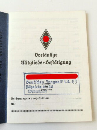 Deutsches Jungvolk / Hitler Jugend , Ausweiskonvolut eines Angehörigen aus Weilmünster