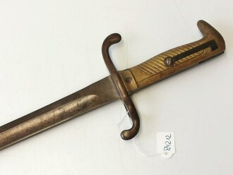 Preussen, Seitengewehr Modell 1871, Kammerstück von 1897, Scheide fehlt