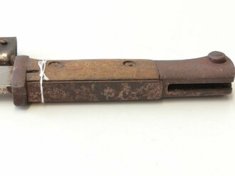 Preussen, Seitengewehr Modell 1884/98, ungereinigtes Kammerstück von 1917
