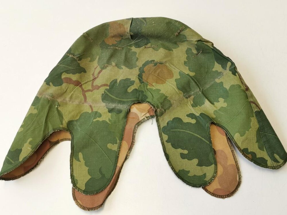 U.S. 1974 dated Mitchell pattern helmet cover, used, 50,00