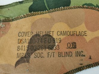 U.S. 1974 dated Mitchell pattern helmet cover, used