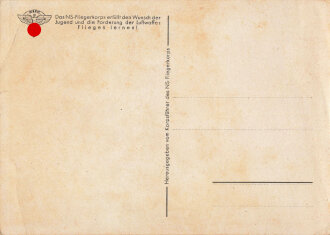 NSFK Propaganda-Postkarte "Fliegen lernen !"