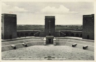 Ansichtskarte "Reichsehrenmal Tannenberg-Ehrenhof mit Hindenburgturm" Verlag E. Grüneberger, Hohenstein