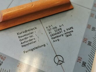 Luftwaffe, Kursdreieck Baumuster KD1, Fl 23816, datiert...
