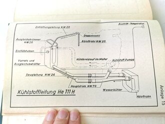 Luftwaffe " Vorläufige Montage- und Betriebsanleitung Heinkel He 111 - H"  Ausgabe 1939 mit 144 Seiten und vielen Anlagen.. Gebraucht, guter Gesamtzustand