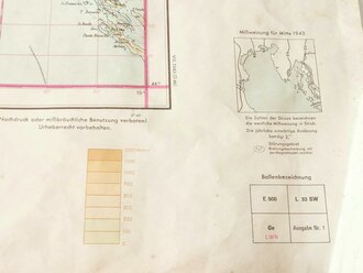 Luftwaffe Heereskarte " Venedig" Fliegerausgabe  von 1943