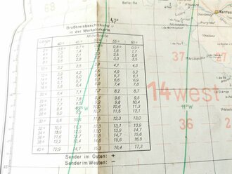 Luftwaffe Luft Navigationskarte in Merkatorprojektion