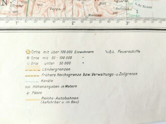 Luftwaffe Luft Navigationskarte in Merkatorprojektion