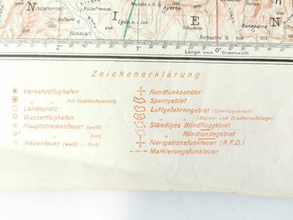 Luftwaffe Luft Navigationskarte in Merkatorprojektion