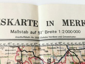 Luftwaffe Luft Navigationskarte in Merkatorprojektion,...