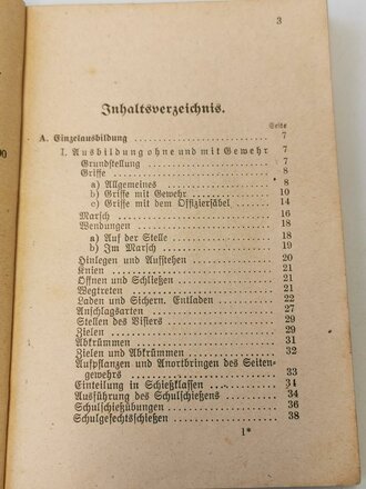 "Ausbildungsvorschrifte für die Artillerie" Heft 1b Allgemeine Ausbildung zu Fuß vom 01.08.1939, 151 Seiten, DIN A6