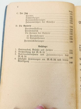 "Ausbildungsvorschrifte für die Artillerie" Heft 1b Allgemeine Ausbildung zu Fuß vom 01.08.1939, 151 Seiten, DIN A6