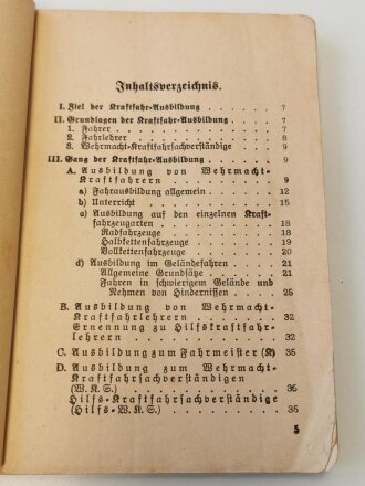 "Kraftfahrvorschrift für alle Waffen" Verlag Offene Worte Berlin W 35, 1938, 132 Seiten, DIN A6