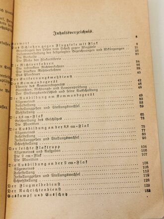 "Handbuch für den Flakartilleristen (der Kanonier)" Waffen und Ausbildung der Flakbatterie - 8,8 cm und 2 cm Flak, Zusammengestellt und bearbeitet von Major Ernst Neuman, 1941, 203 Seiten, DIN A5