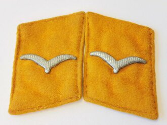 Luftwaffe, Paar Kragenspiegel für einen Unteroffizier der fliegenden Truppe, getragene Stücke